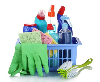 Professional carpet cleaning tools and protective equipment